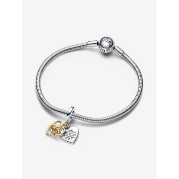 Pandora bedel bicolor moeder hart diamant Charm 763237C01