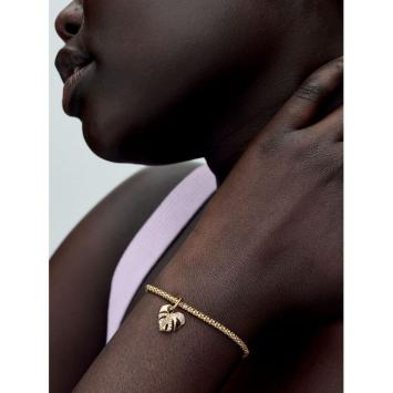 Pandora bedel Silver Goldplated Monstera Blad Charm 763349C01