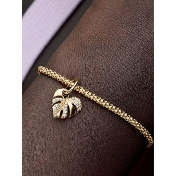 Pandora bedel Silver Goldplated Monstera Blad Charm 763349C01