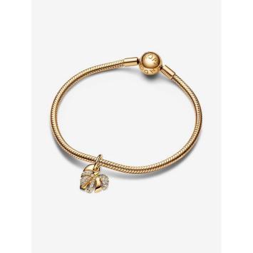 Pandora bedel Silver Goldplated Monstera Blad Charm 763349C01