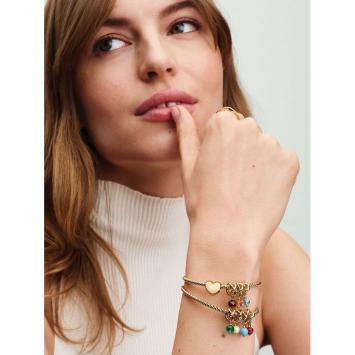 Pandora bedel Silver Goldplated Oneindigheidscirkel blauw Charm 763462C03
