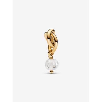 Pandora bedel Silver Goldplated Heldere Oneindigheidscirkel Charm 763462C04