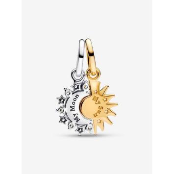 Pandora bedel bicolor Deelbare Zon & Maan Charm 763585C01