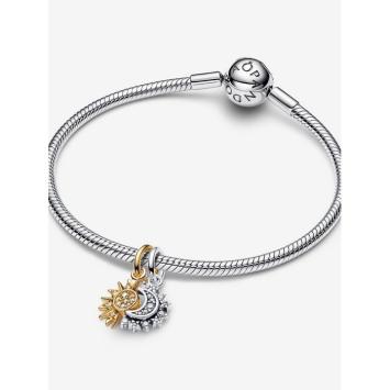 Pandora bedel bicolor Deelbare Zon & Maan Charm 763585C01