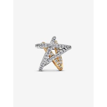 Pandora Silver Bicolor Sprankelende Ster bedel 763590C01
