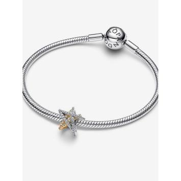 Pandora Silver Bicolor Sprankelende Ster bedel 763590C01