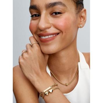 Pandora clip Silver Goldplated Rond 763678C00