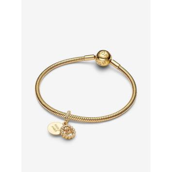 Pandora bedel Silver Goldplated Happy Birthday Taart Charm 763787C01