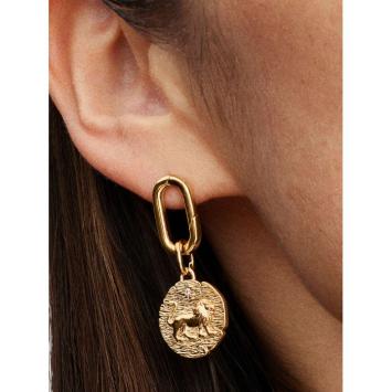 Pandora bedel Silver Goldplated Leeuw Charm 763974C01