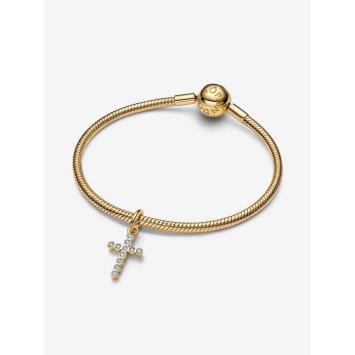 Pandora hangende bedel Silver Goldplated kruis Charm 764063C01