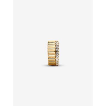 Pandora clip Silver Goldplated Geribbeld 764078C01