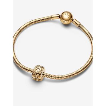 Pandora clip Silver Goldplated Knotted Hearts 768035C00