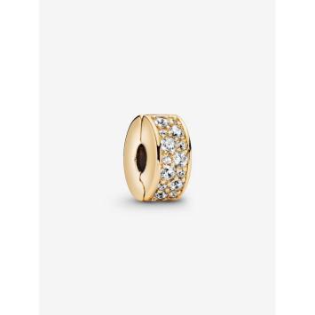 Pandora clip Silver Goldplated Heldere Pavé 768658C01