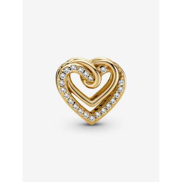 Pandora bedel Silver Goldplated Sprankelend Verstrengelde harten 769270C01