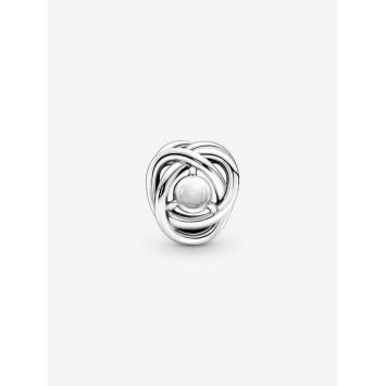 Pandora Silver Geboortesteen April Infinity bedel 790064C01