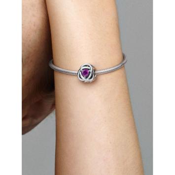 Pandora Silver Geboortesteen Februari Infinity bedel 790065C02