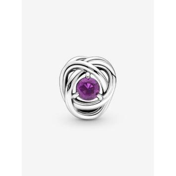 Pandora Silver Geboortesteen Februari Infinity bedel 790065C02