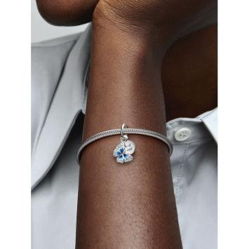 Pandora Silver Blauwe Vlinder & Citaat bedel 790757C01
