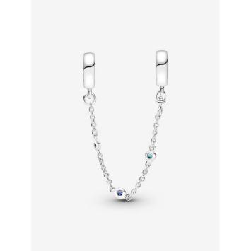 Pandora Veiligheidsketting Silver Triple Blue Stone 791688C01