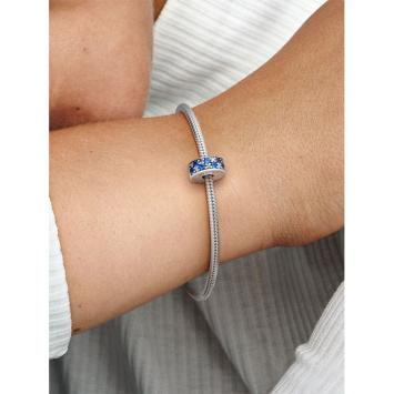 Pandora clip Silver Blauwe Pavé 791817NSBMX