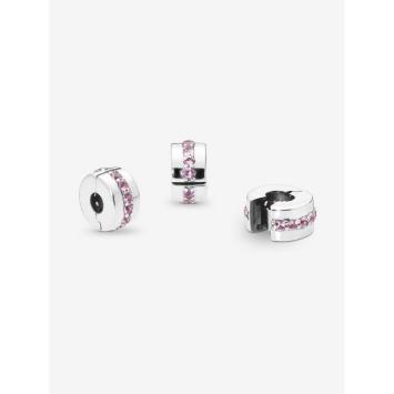 Pandora clip Silver Roze Sprankelende Rij 791972PCZ