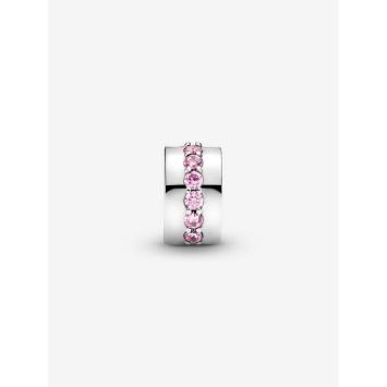 Pandora clip Silver Roze Sprankelende Rij 791972PCZ