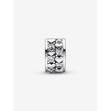 Pandora clip Silver Infinite Hearts Sparkling 792235C01