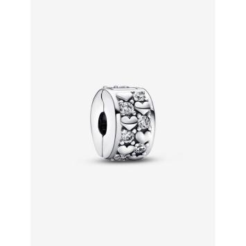 Pandora clip Silver Infinite Hearts Sparkling 792235C01