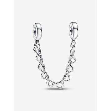Pandora Veiligheidsketting Silver Linked Hearts 792274C00