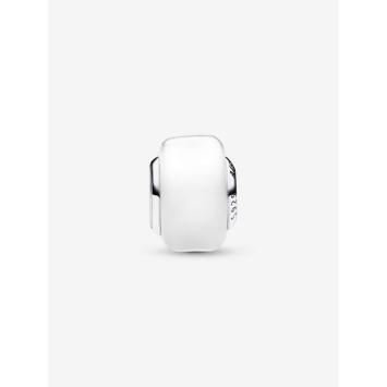 Pandora minibedel Silver Wit Muranoglas 793118C00