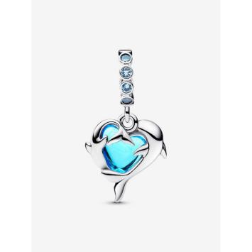 Pandora Silver Blauwe Muranoglas Dolfijnen bedel 793924C01