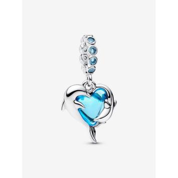 Pandora Silver Blauwe Muranoglas Dolfijnen bedel 793924C01