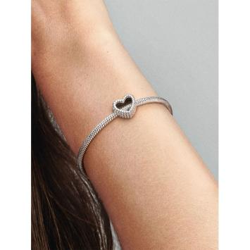 Pandora Silver Bolletjes Open Hart bedel 797516