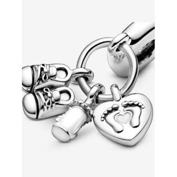 Pandora Silver Baby Bottle en Shoes bedel 798106CZ