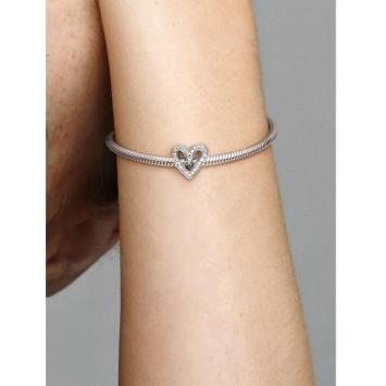 Pandora Silver Sprankelende Vrije Hand Hart bedel 798692C01