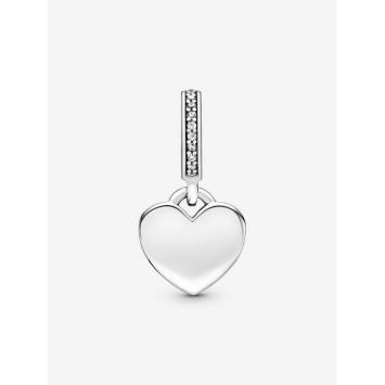 Pandora bedel zilver graveerbare hartvormige hanger 798761C01