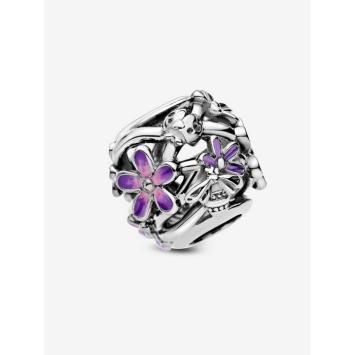 Pandora Silver Opengewerkte Paarse Madeliefjes bedel 798772C02