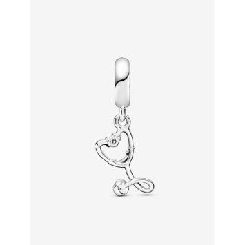 Pandora Silver Stethoscoop Hart bedel 799072C01