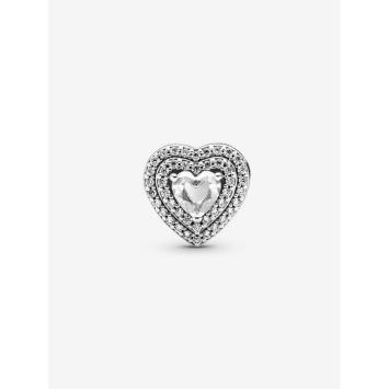 Pandora Silver Sparkling Levelled Hearts bedel 799218C01