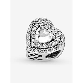 Pandora Silver Sparkling Levelled Hearts bedel 799218C01