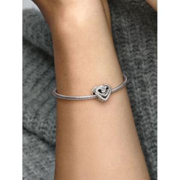 Pandora Silver Sparkling Entwined Hearts bedel 799270C01
