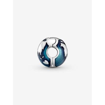 Pandora clip Silver Blauwe Wereldbol 799429C01