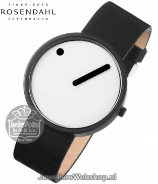 Rosendahl horloge Picto Watch PT43379 Analoog 40 mm Zwart Wit