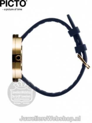 Picto Horloge PT43318-0520G Blauw Small 40mm