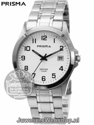 Prisma Horloge P1725 Journey Heren Witte Wijzerplaat