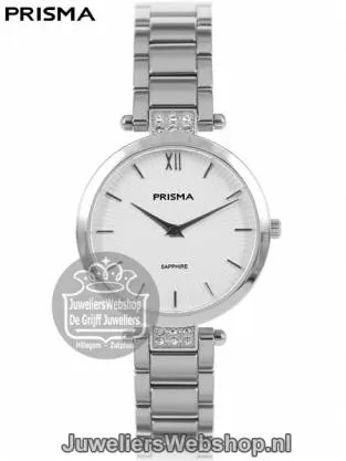 Prisma Horloge P1975 Dames Simplicity Strass Wit