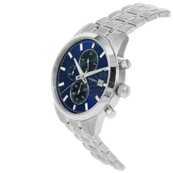 Prisma Herenhorloge P.1947 Traveller classic titanium blauw