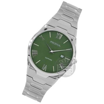 Prisma Herenhorloge P1338 Slimline Stainless Steel groen