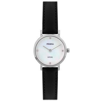 Prisma Dameshorloge P.1400 Titanium leer