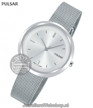 pulsar horloge dames ph8385x1 staal zilver